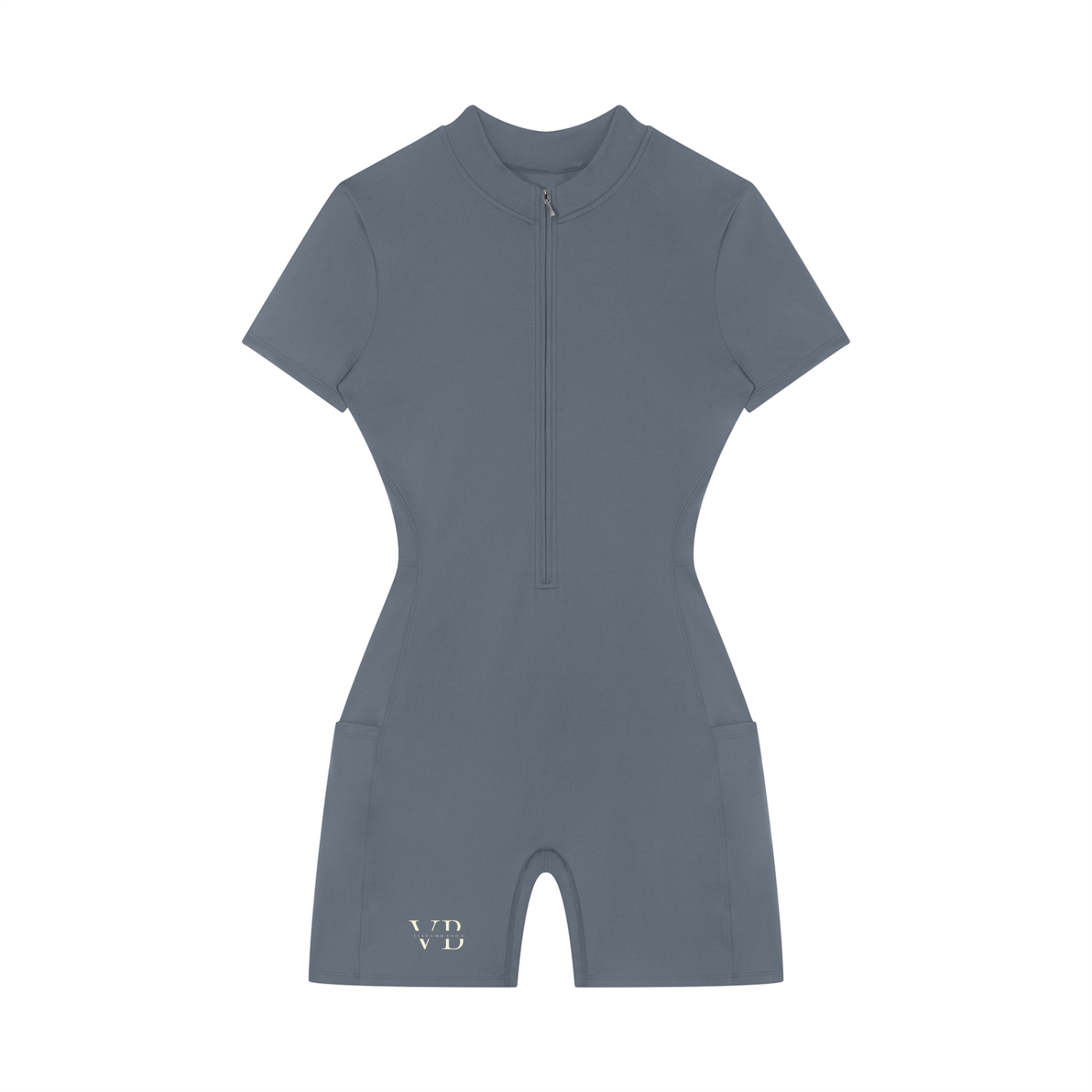 Women's Quarter-Zip Short Sleeve Romper