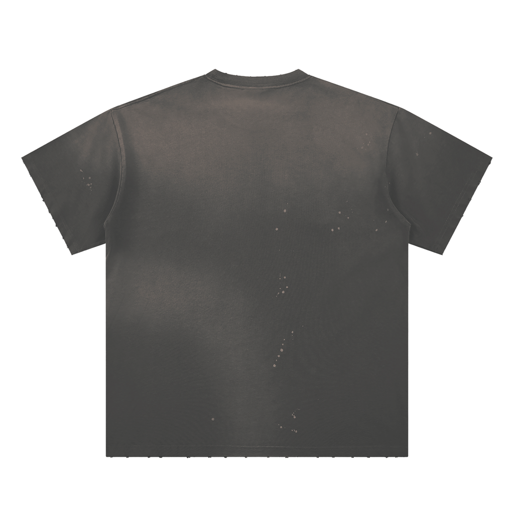Hand-Frayed Sunfade Paint Splatter VB T-Shirt