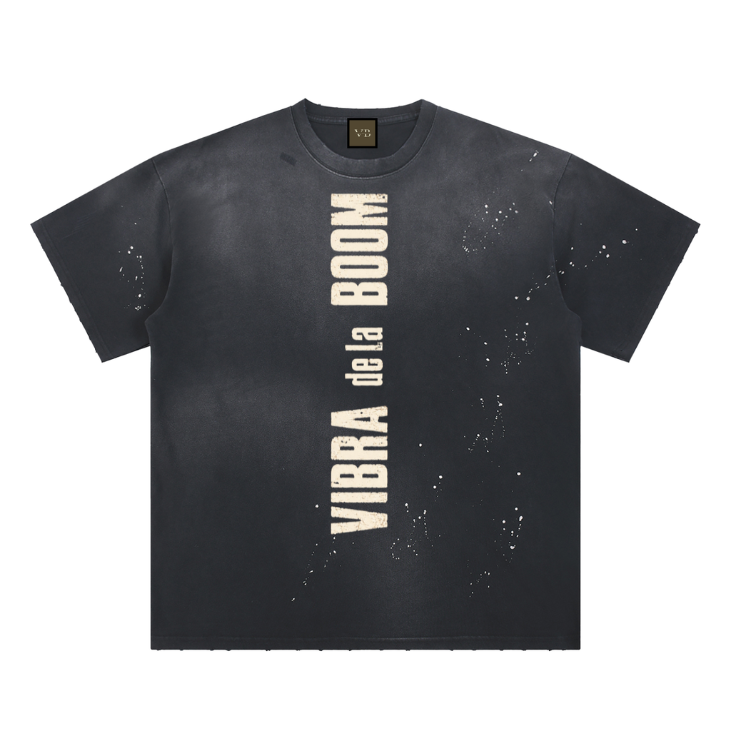 Hand-Frayed Sunfade Paint Splatter VB T-Shirt