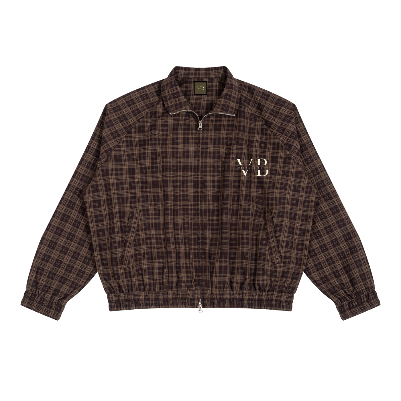 VB Plaid Full-Zip Track Jacket