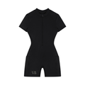 Women's Quarter-Zip Short Sleeve Romper
