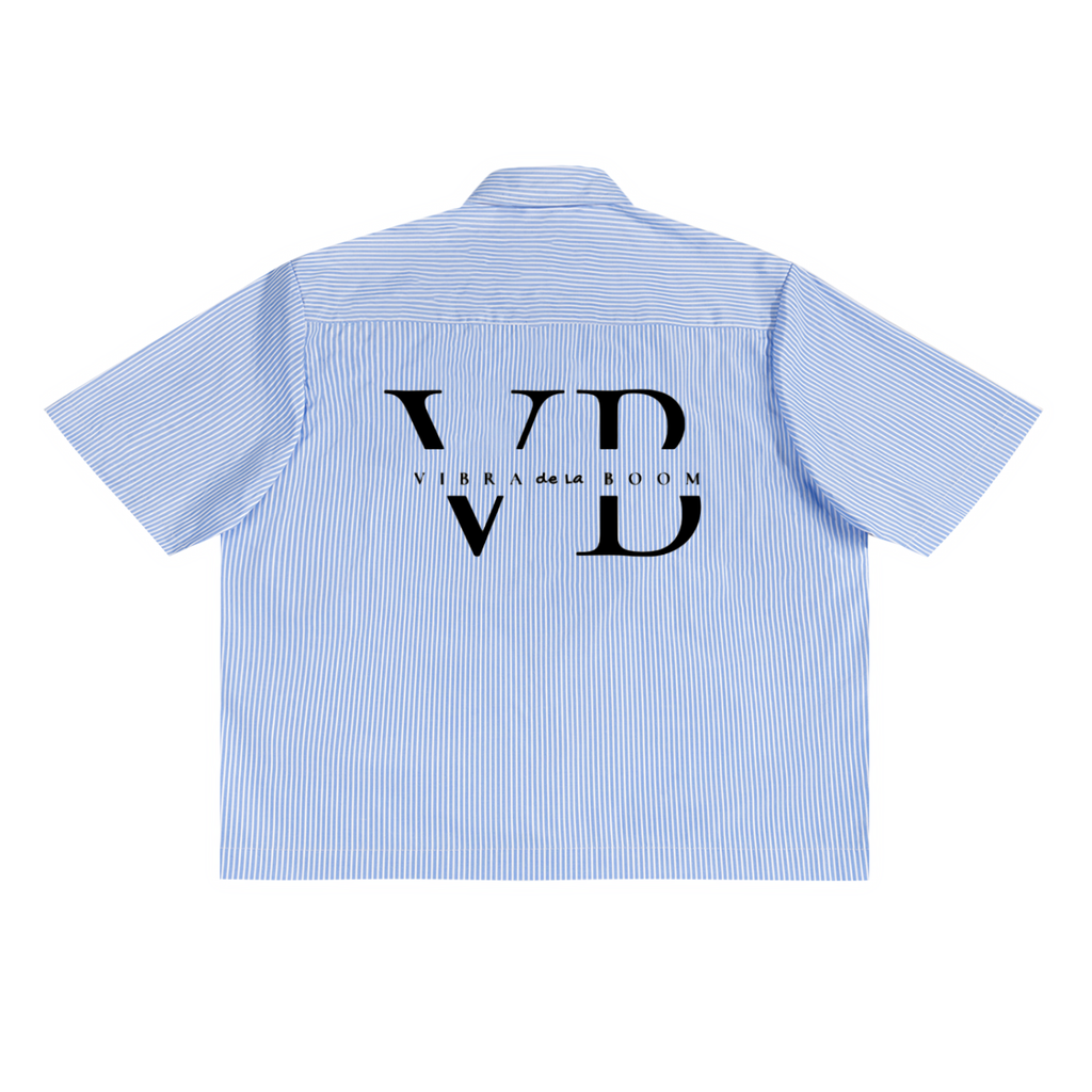 Oversized VB Vertical Stripe Boxy Shirt