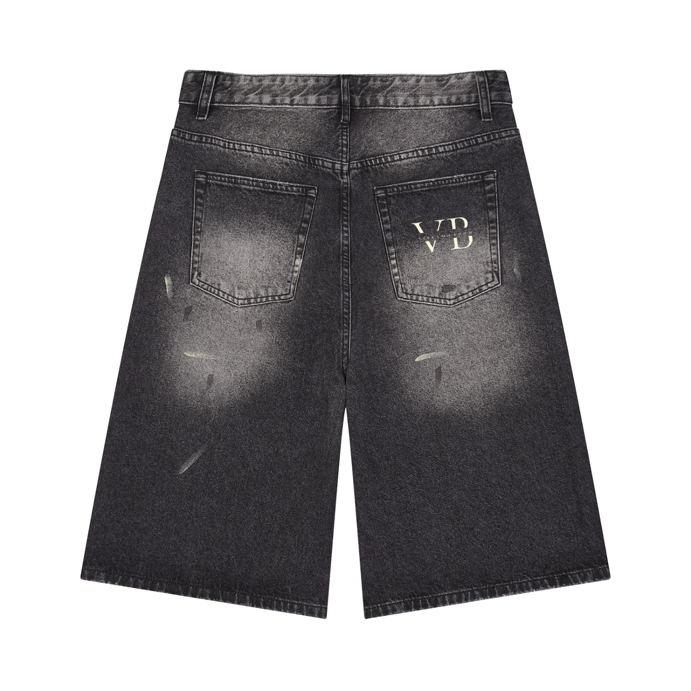 Men’s Vintage Wash Wide Leg Denim Shorts