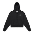 VB Fleeced Zip-Up Cropped Hoodie