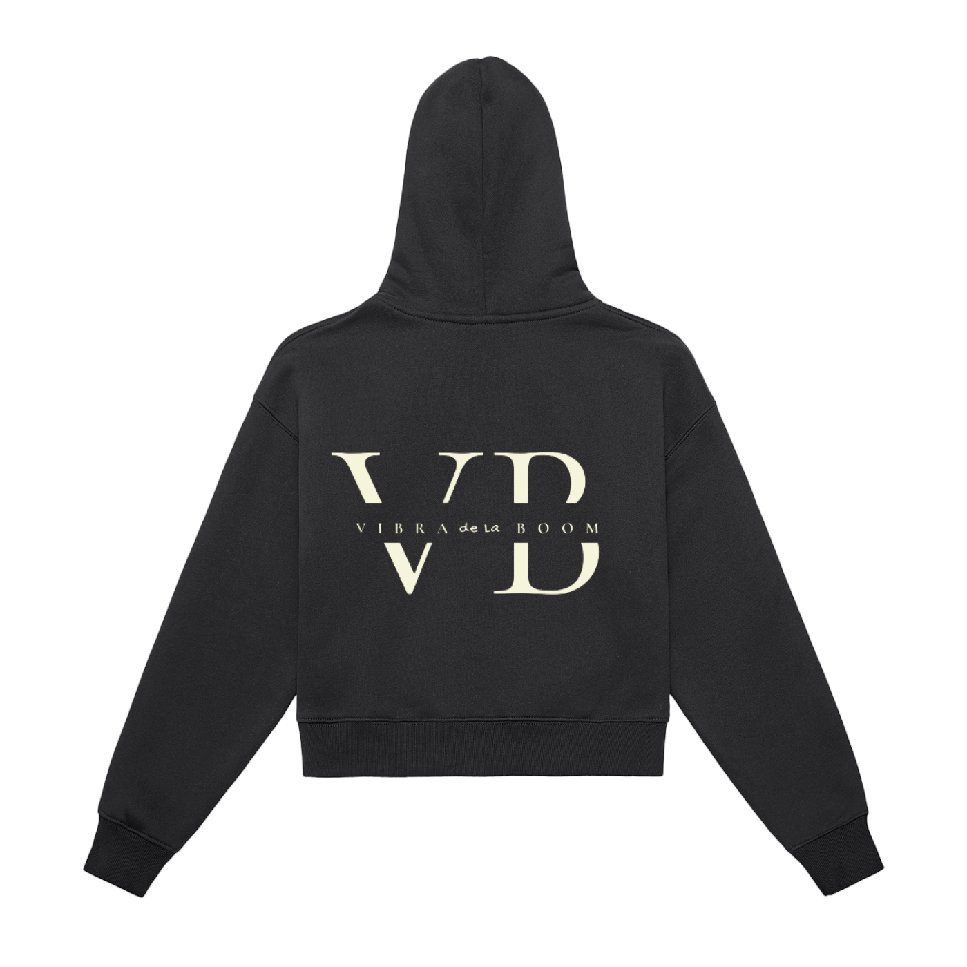 VB Fleeced Zip-Up Cropped Hoodie