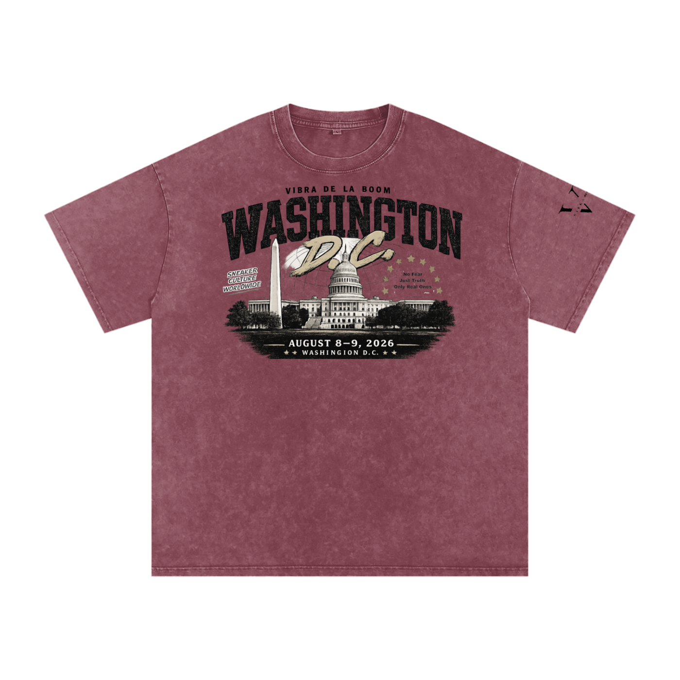 VB Snow Washed Oversized Cotton T-Shirt