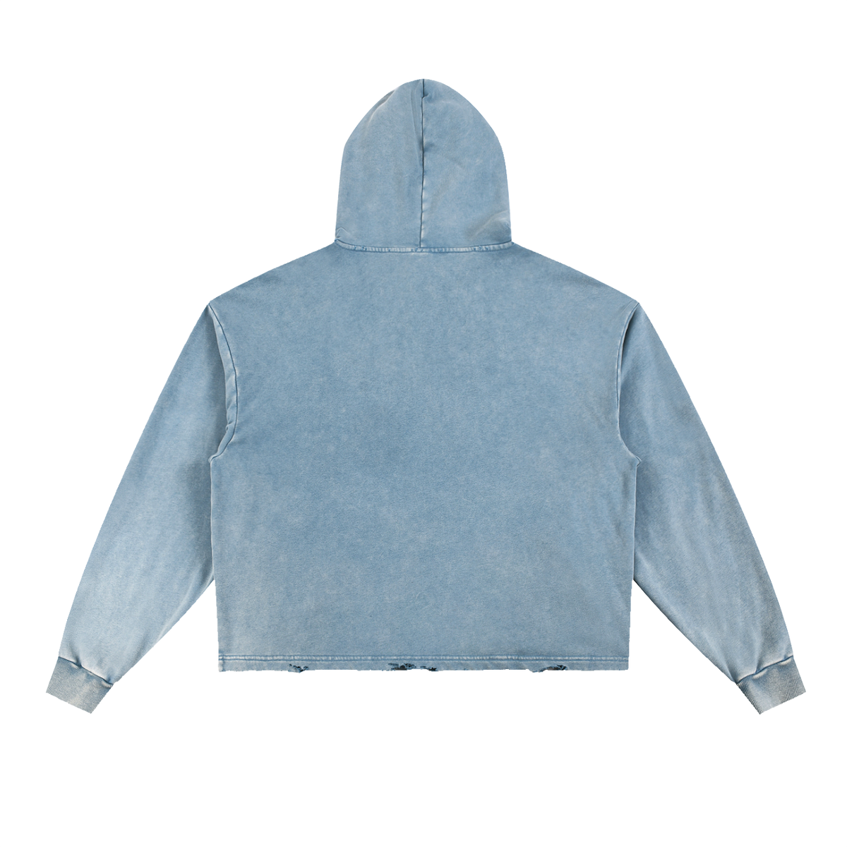 VB Vintage Washed Frayed-Hem Hoodie