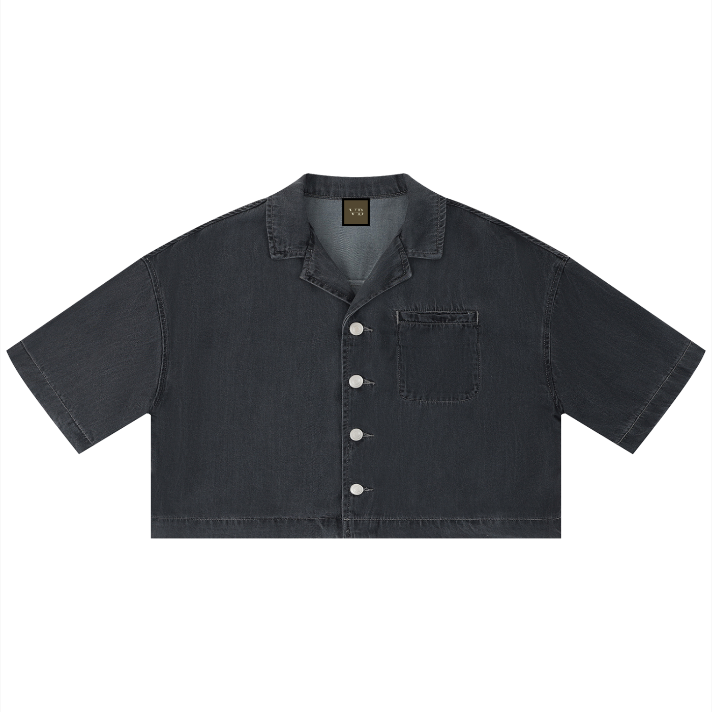 Women's Vintage Wash Boxy Cropped Shirt