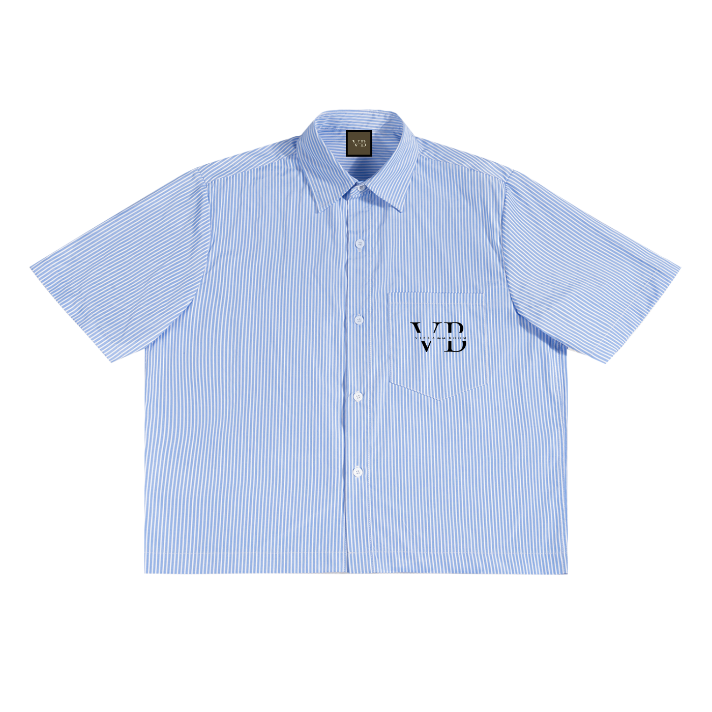 Oversized VB Vertical Stripe Boxy Shirt