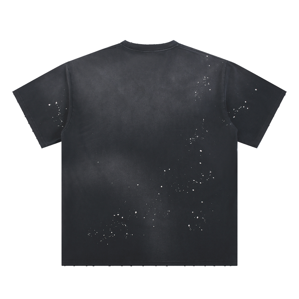 Hand-Frayed Sunfade Paint Splatter VB T-Shirt