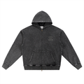 Snow Wash Oversized Zip-Up VB Hoodie