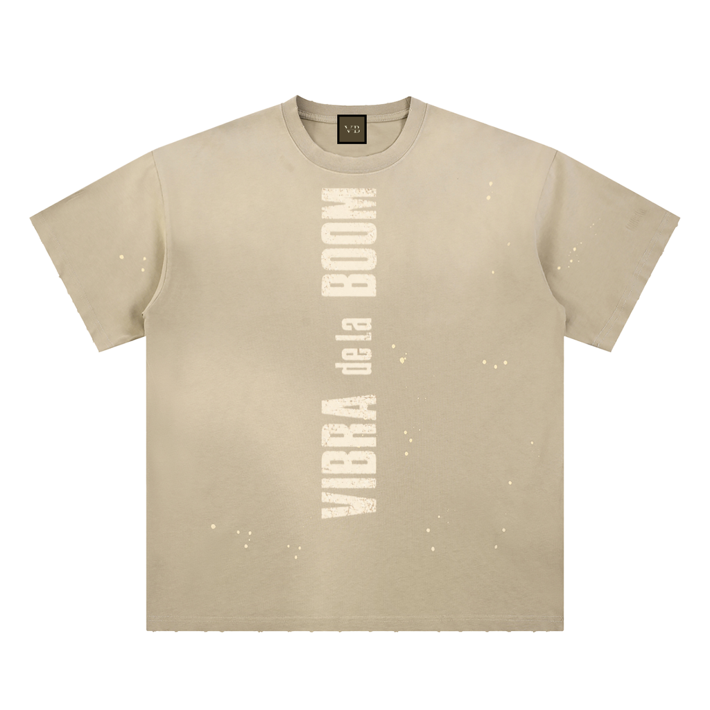 Hand-Frayed Sunfade Paint Splatter VB T-Shirt