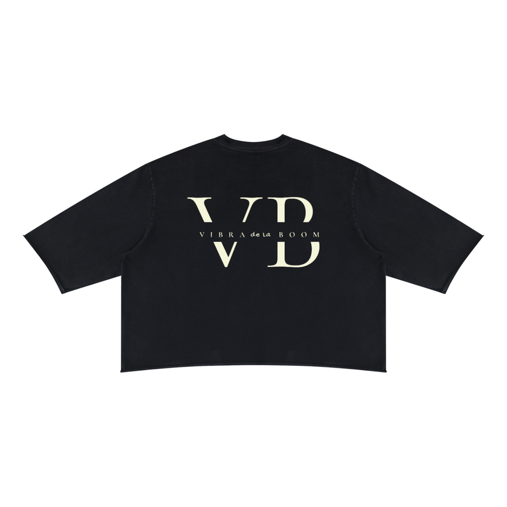 Mineral Wash Raw Hem Boxy VB T-Shirt